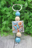 Floral Butterfly Bead Keychain Aaria Tees