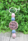 Cat Mama Silicone Bead Keychain Aaria Tees