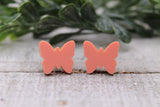 Coral Butterflies • Stud Earrings Aaria Tees