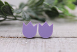 Purple Tulip • Stud Earrings Aaria Tees