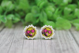 Sun with Sunglasses Stud Earrings Aaria Tees