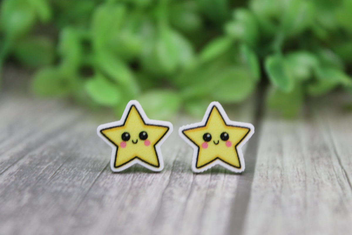 Smiling Stars Stud Earrings