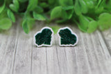 Philadelphia Eagles Scribble Heart Stud Earrings Aaria Tees