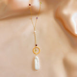 Stick Pearl Ballet Necklace Aaria Tees