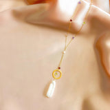 Stick Pearl Ballet Necklace Aaria Tees