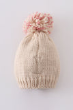 Rainbow hand embroidered pom pom beanie hat - Aaria Tees Aaria Tees