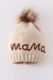 Hand embroidered pom pom beanie hat mommy&me - Aaria Tees Aaria Tees