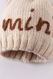 Hand embroidered pom pom beanie hat mommy&me - Aaria Tees Aaria Tees