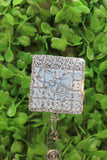 NURSE Repeat Blue & Silver Badge/ID Holder Reel Aaria Tees