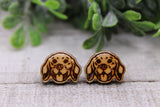 Beagle Dog Breed || Wood Stud Earrings || Hypoallergenic Aaria Tees