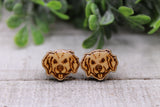 Brittany Spaniel Dog Breed || Wood Stud Earrings || Hypoallergenic Aaria Tees