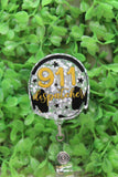911 Dispatcher Headset Badge/ID Holder Reel Aaria Tees