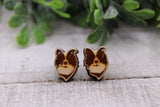 Border Collie (Small) Dog Breed || Wood Stud Earrings || Hypoallergenic Aaria Tees