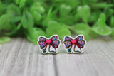 Colorful Bow Stethoscope Stud Earrings Aaria Tees