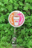 Dunkin Circle Badge/ID Holder Reel Aaria Tees