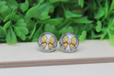 Steelers Football Bow Stud Earrings Aaria Tees