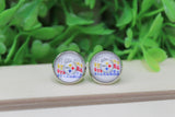 Steelers Football Repeat Stud Earrings Aaria Tees