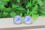 Detroit Lions Repeat Stud Earrings Aaria Tees