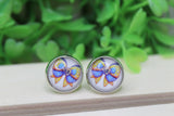 Rams Football Bow Stud Earrings Aaria Tees