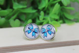 Philadelphia Eagles Football Bow Stud Earrings Aaria Tees
