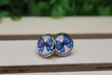 Panthers Football Bow Stud Earrings Aaria Tees