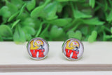 KC Chiefs LOVE Stud Earrings Aaria Tees