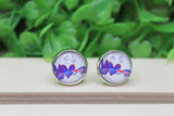 Peace Love Buffalo Bills Stud Earrings Aaria Tees