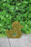 Gold Glitter Duck Tumbler Topper Aaria Tees