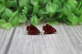 Red Glitter KC Arrow Stud Earrings Aaria Tees