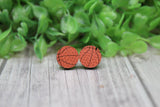 Textured Basketball Stud Earrings Aaria Tees