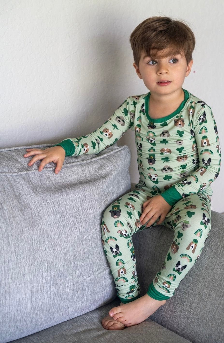 Puppy Parade (Long Sleeve PJ) - Aaria Tees