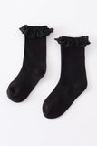 Black Knit lace girls socks - Aaria Tees Aaria Tees