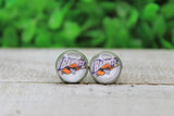 Bandits Lacrosse Glass Stud Earrings Aaria Tees