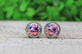 Vikings Helmet Glass Stud Earrings Aaria Tees