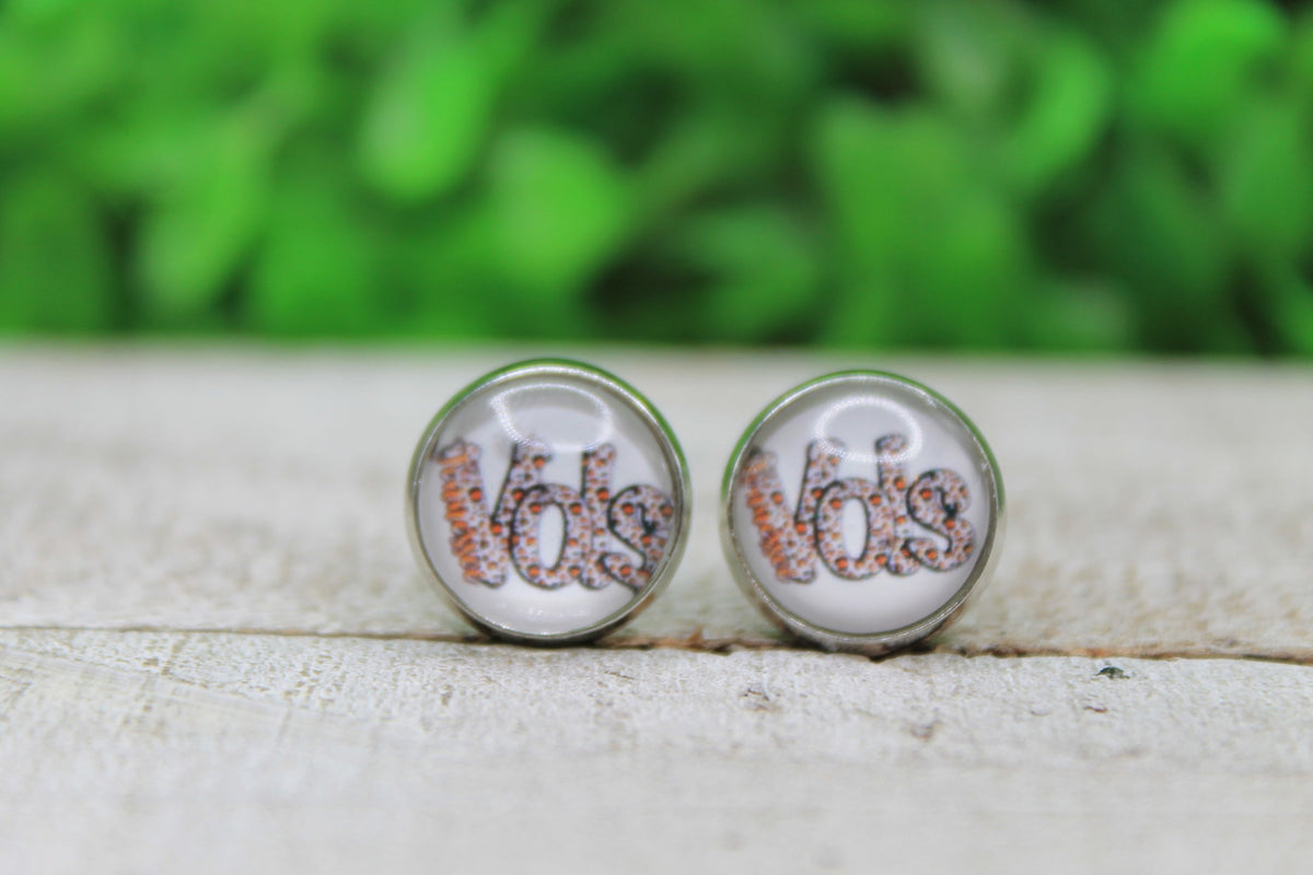 Tennessee VOLS Glass Stud Earrings