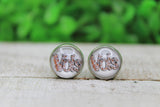 Tennessee VOLS Glass Stud Earrings Aaria Tees
