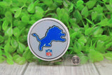 Lions Football Circle Badge/ID Holder Reel Aaria Tees