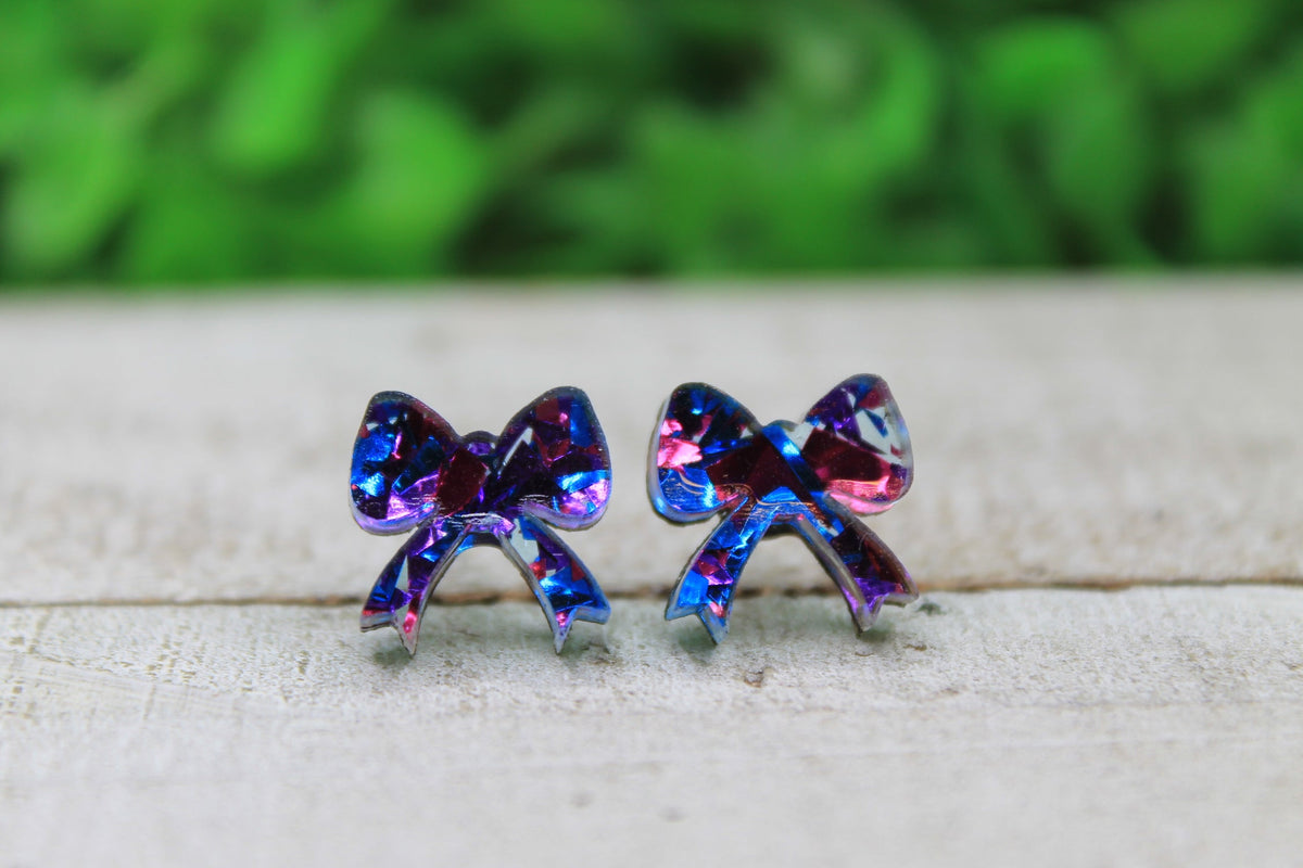 Suicide Awareness Bow Stud Earrings