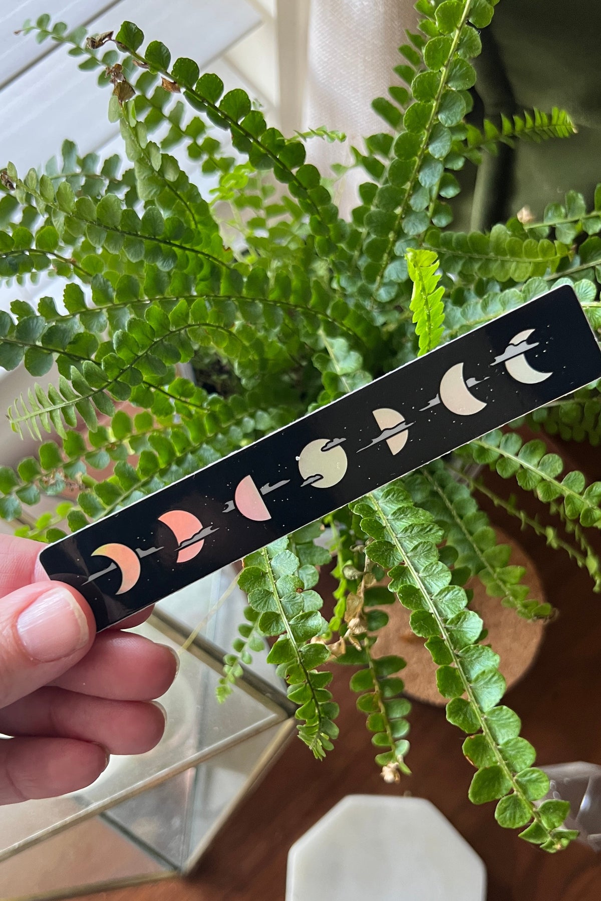 Moon Phases Holographic sticker - Aaria Tees
