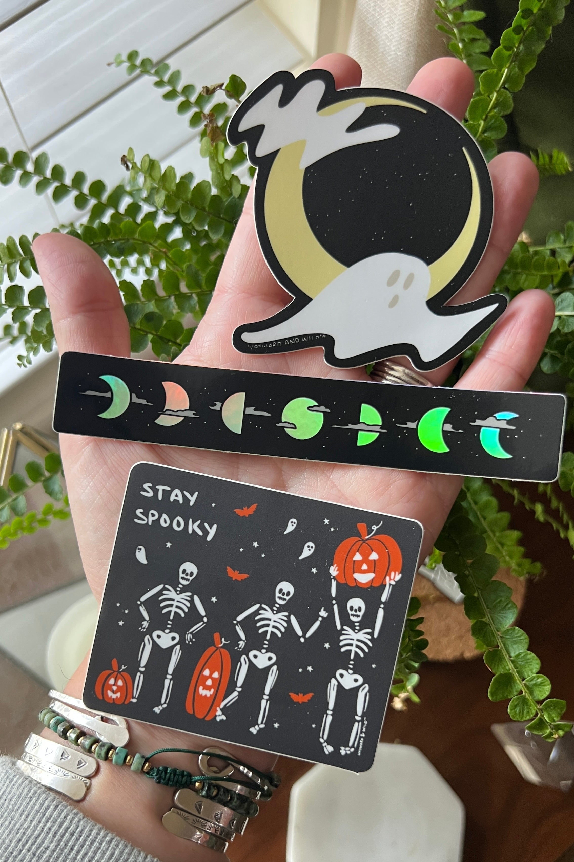 Moon Phases Holographic sticker - Aaria Tees Aaria Tees
