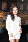 Mock Neck Sweatshirt, Ivory - Aaria Tees Aaria Tees