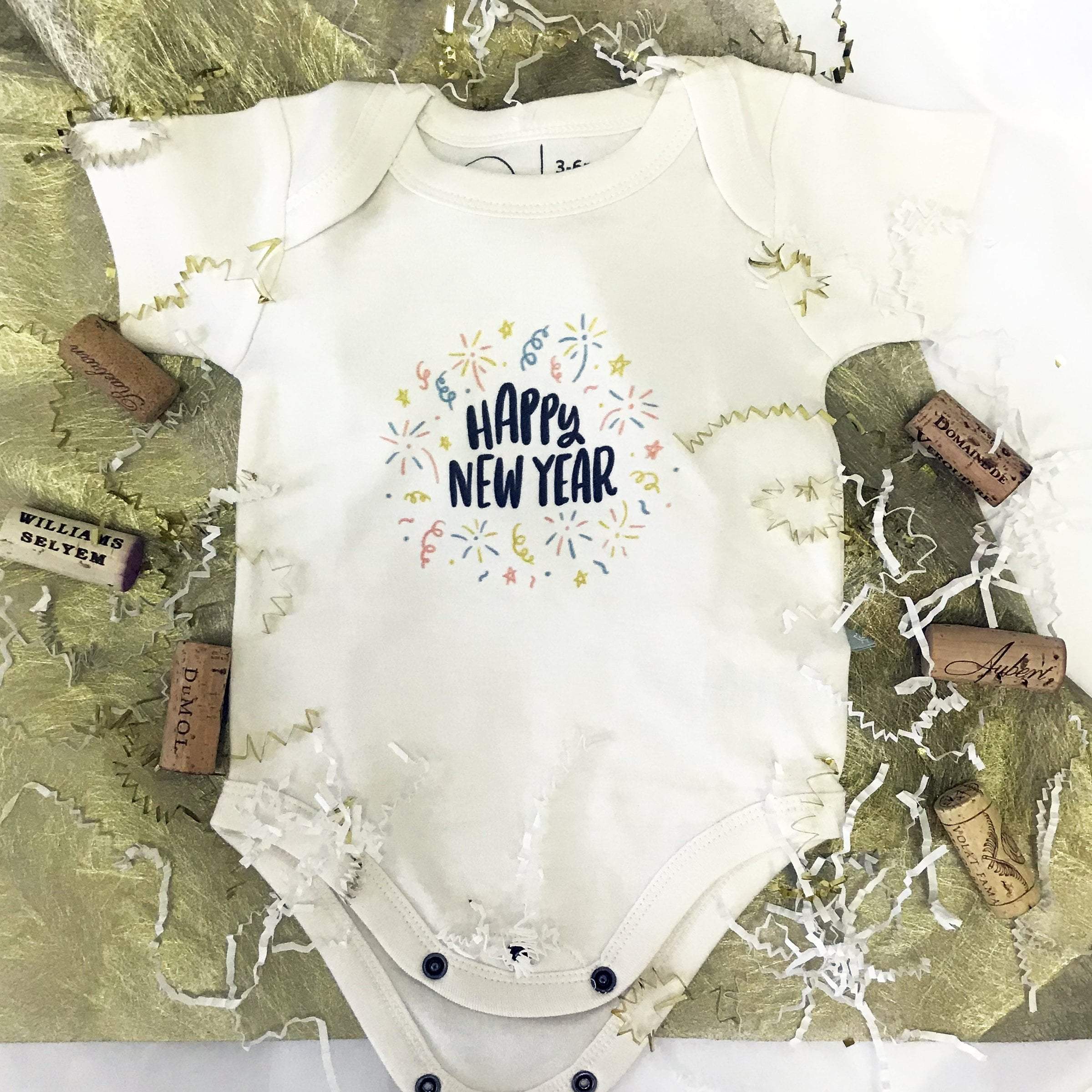 graphic bodysuit | happy new year - Aaria Tees Aaria Tees