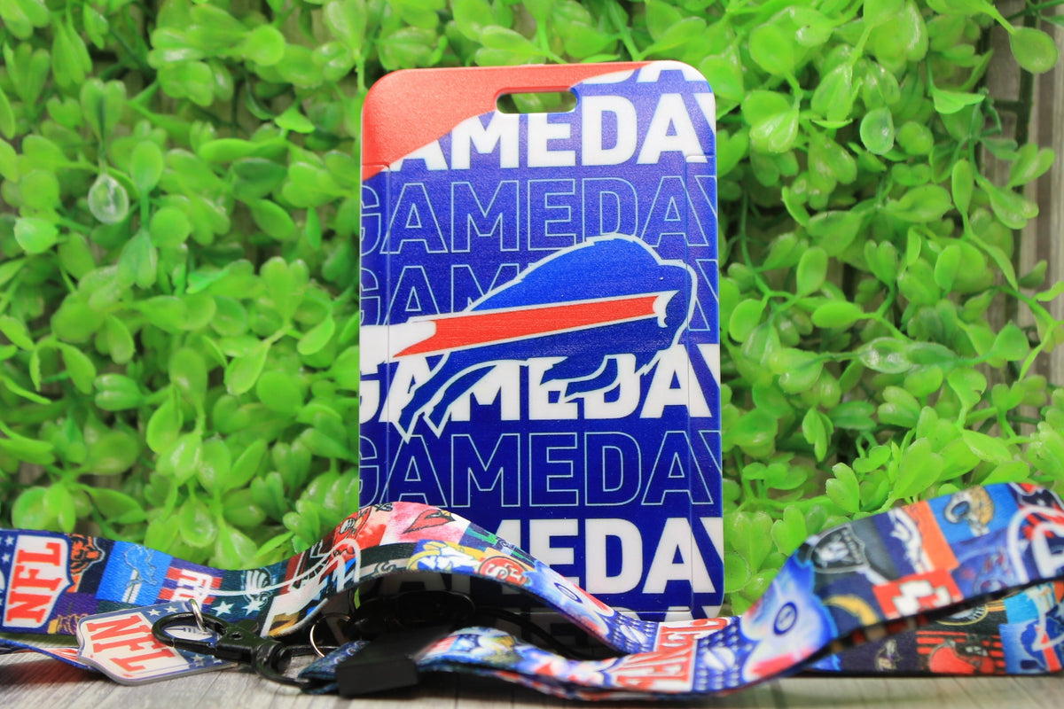 Bills Football Gameday Badge Holder & Lanyard