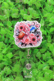 Detroit Lions Breast Cancer Awareness Badge/ID Holder Reel Aaria Tees