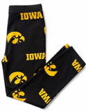 Iowa Black Tigerhawk Leggings - Aaria Tees Aaria Tees