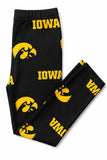 Iowa Black Tigerhawk Leggings - Aaria Tees Aaria Tees
