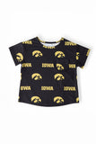 Iowa Black Tigerhawk Ruffle Pocket Tee - Aaria Tees Aaria Tees