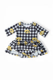 Iowa Plaid Tigerhawk 3/4 Sleeve Twirl Bodysuit - Aaria Tees Aaria Tees