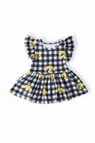 Iowa Plaid Tigerhawk Flutter Twirl Bodysuit - Aaria Tees Aaria Tees