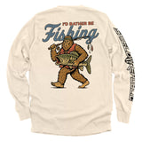 I'd Rather Be Fishing Bigfoot Aaria Tees